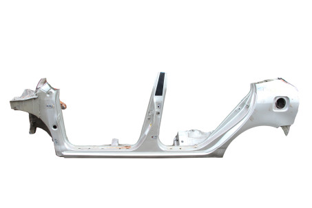 Порог левый со стойками (A-B)+сапожок Toyota Corolla E12 (E120) 2000-2006 6131202050 (59186)