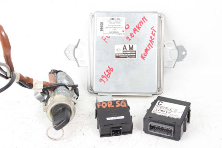 Блок керування двигуном комплект 2.0 АКПП Subaru Forester (SG) 2002-2008 22611AM030 (99606)